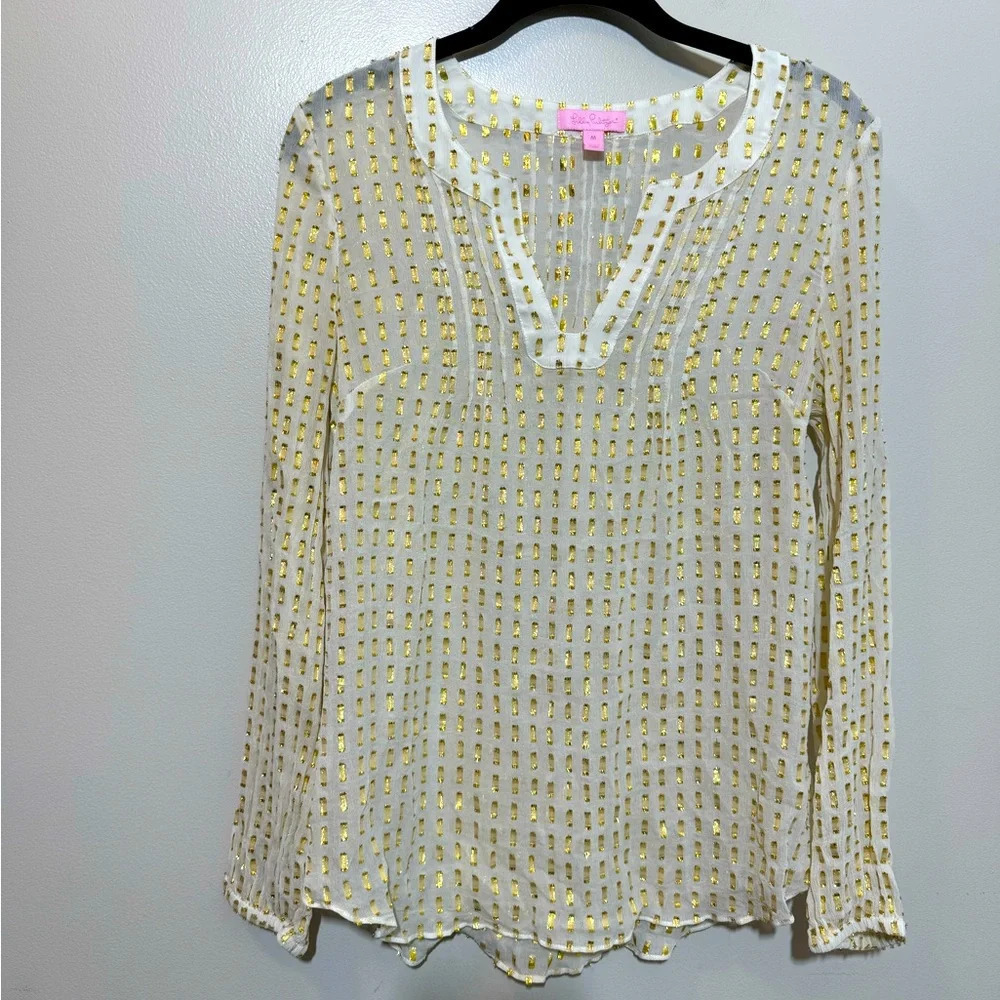 Lilly Pulitzer Colby Chiffon Silk Top